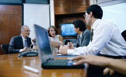 photo of people at table